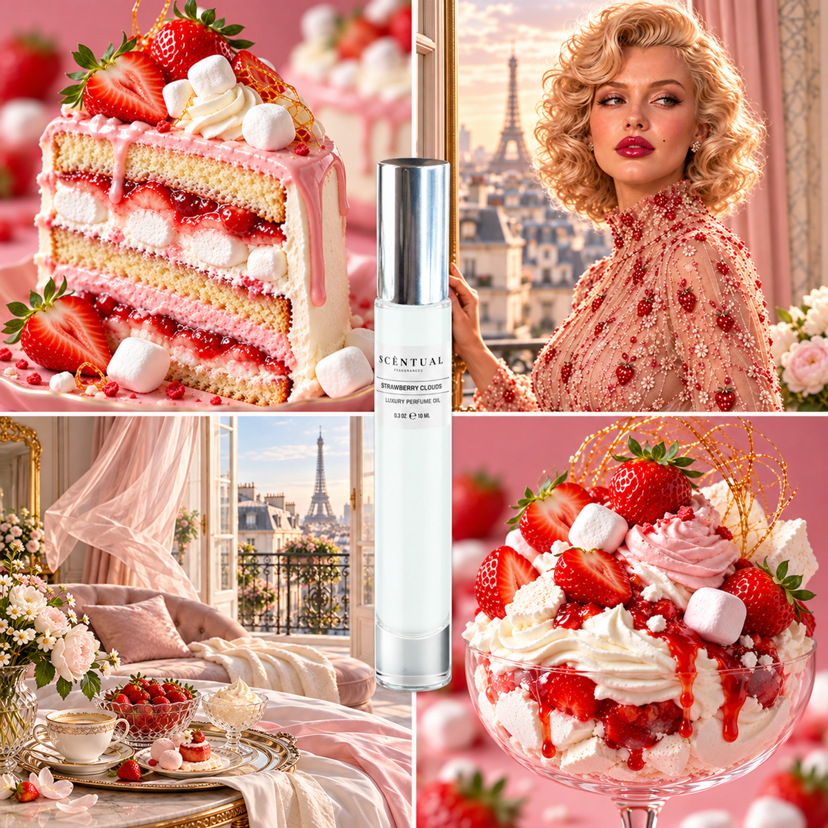 Strawberry Clouds Compliments Booster: Pure Perfume Oil for Body, Hair & Home